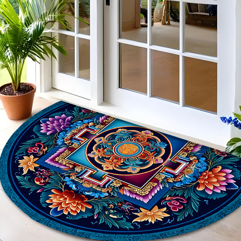 Hall Commercial Printing - Tapete redondo com estampa de padrão
