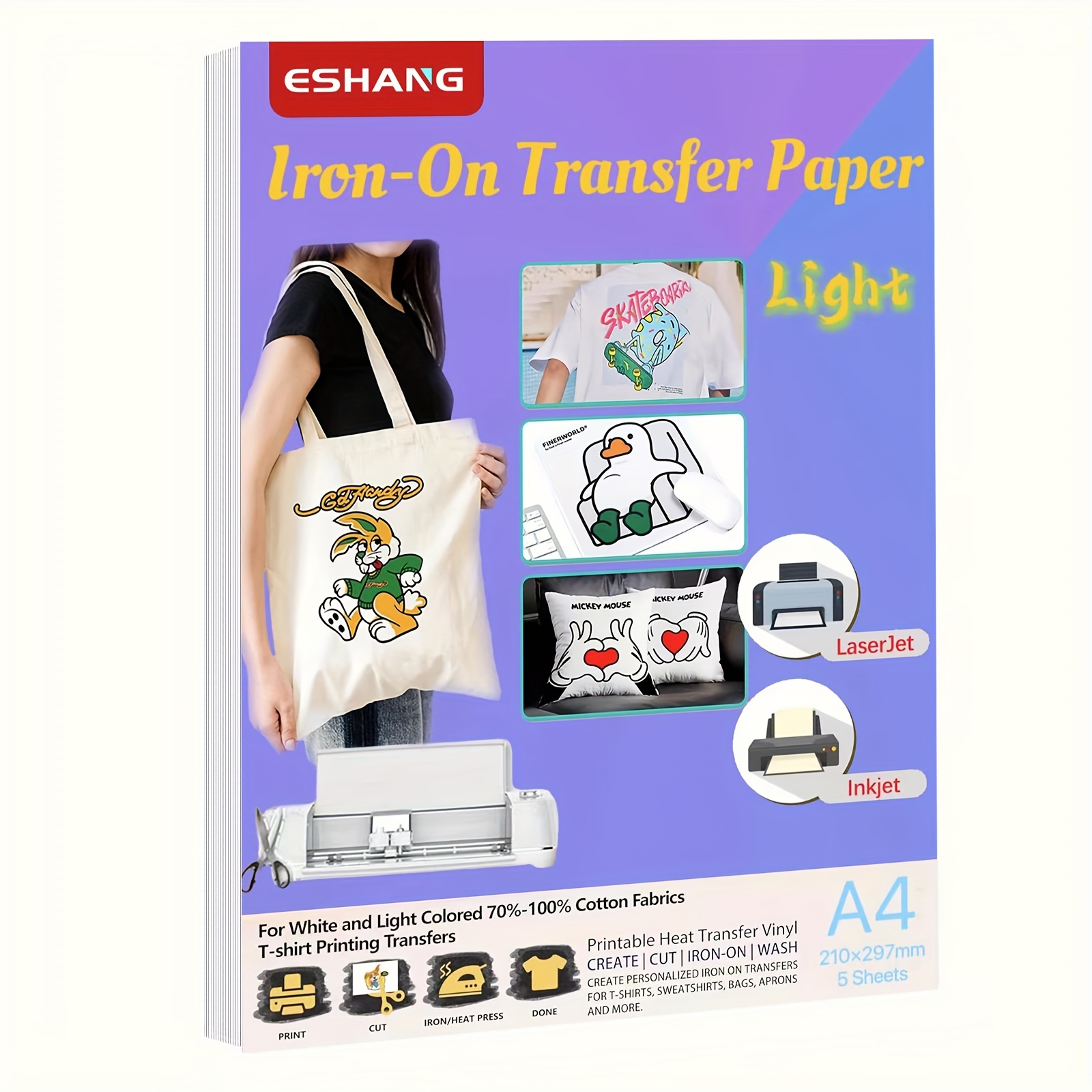 Printable Heat Transfer Vinyl - Papel de transferência de calor tamanho