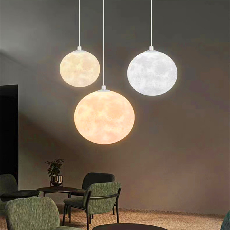 Hall Commercial Printing - Impressão 3d lua lustre simples quarto