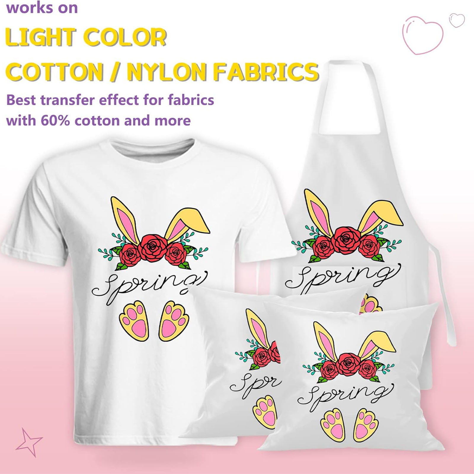 5 folhas de papel de transferê - Printable Heat Transfer Vinyl avaliação e preço