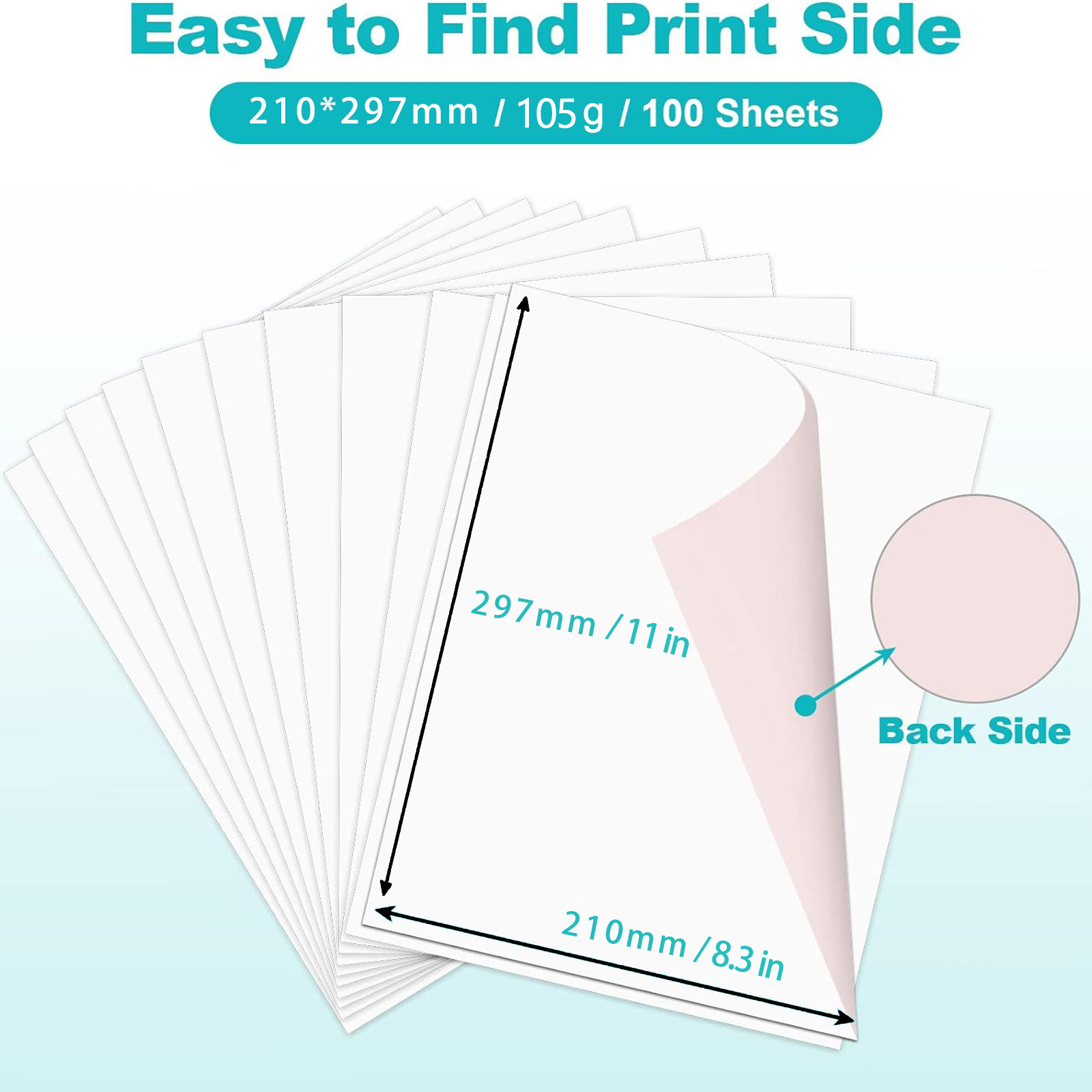 100 Folhas de Papel de Sublima - Printable Heat Transfer Vinyl avaliação e preço