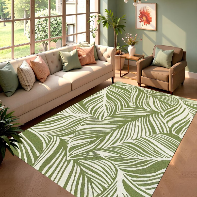 Folha verde tapete estilo nórd - Hall Commercial Printing avaliação e preço