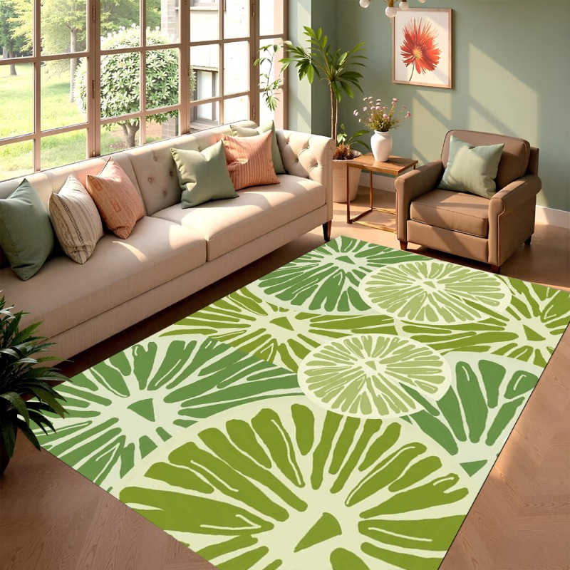 Folha verde tapete estilo nórd - Hall Commercial Printing avaliação e preço