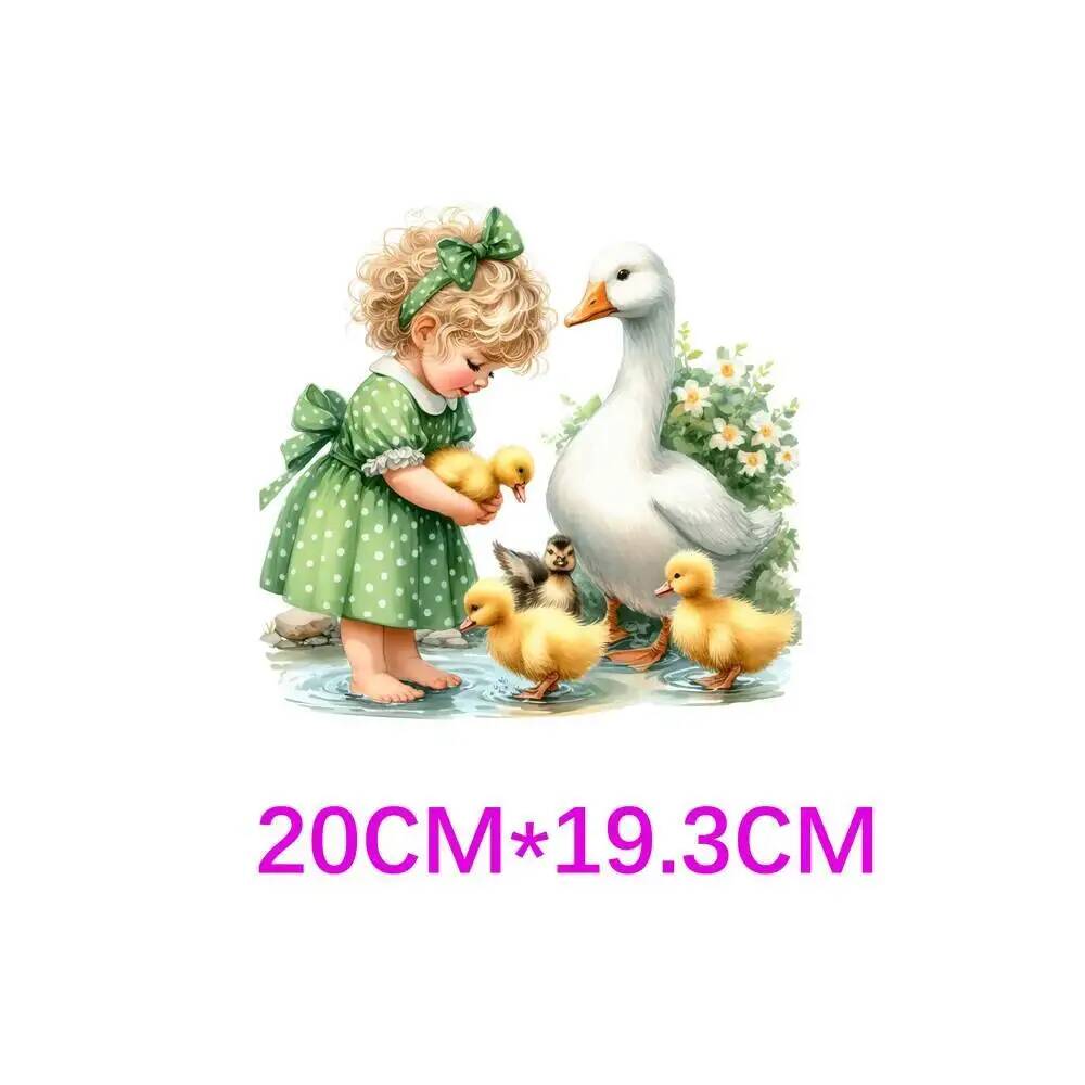 Adesivo Animal Girl Goose Cart - Printable Heat Transfer Vinyl avaliação e preço